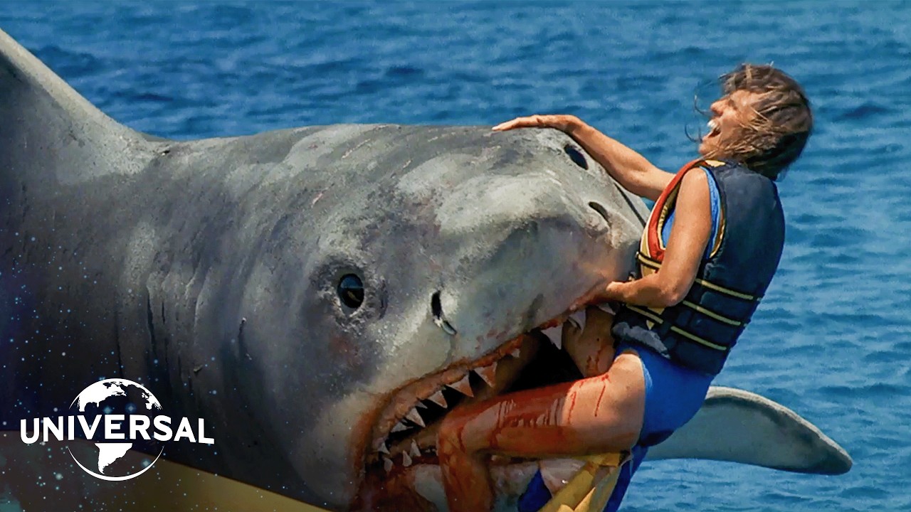 Jaws: The Revenge | Great White Shark Attacks Kids On A Banana Boat in 4K HDR thumbnail