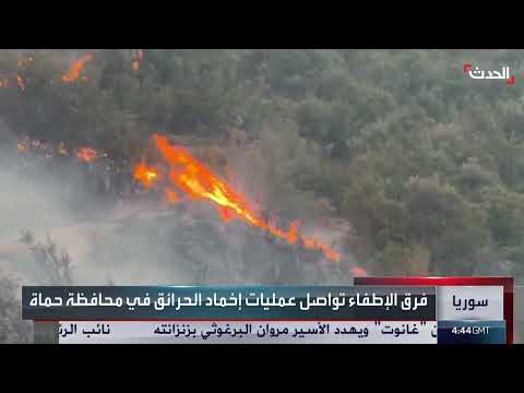 حرائق سهل الغاب تتسع بريف حماة الغربي في سوريا