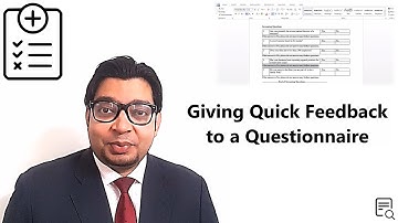 Giving Quick Feedback to a Questionnaire