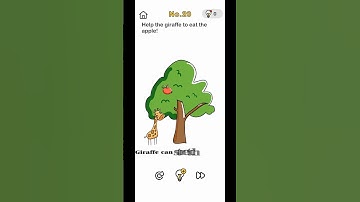 Brain Out - Puzzles Walkthrough - Level 20 - Help the giraffe to eat the Apple!