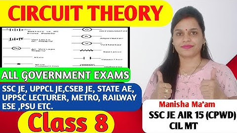 CSEB JE MCQ I SSC JE I Circuit Theory Practice set I MCQ I Network Theory I Electrical, Electronics