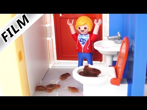 Playmobil historyjka- Marvin robi kupę i zatyka toaletę!