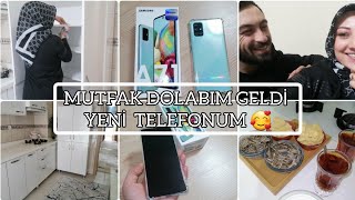 DOLABIM GELDİ 🎉 SAMSUNG GALAXY A71 TELEFON ALDIK ✅ KALK KIZ ÇAY DOLDUR 😂 VLOG