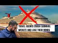 Travel agents crash the carnival website and proceed to bash carnival…