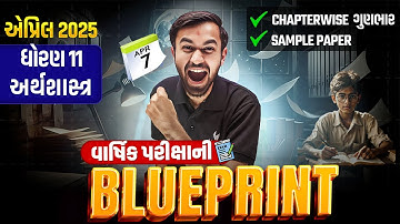 Std 11 Eco Final Exam Blueprint 2025 | With Sample Paper & Chapterwise ગુણભાર