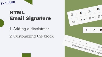 HTML email signature  - Adding a disclaimer block