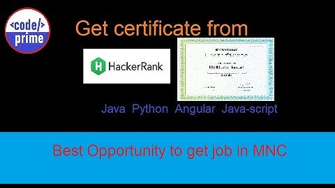 Get certificate from Hacker Rank || java python java script angular