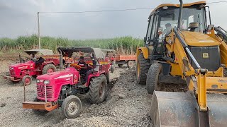 Bull JCB 3dx Backhoe Machine Loading Mud Kubota Swaraj New Holland Tractor #jcb #tractor #bulldozer