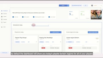 Dashboard | digital signage software by Fairview - Step 2