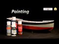 The MOST Satisfying Step of Wood Ship Model Building, Painting the Hull, Billing Boats