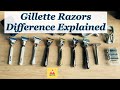 Gillette Razors - Types of Gillette Cartridges / Difference in Razors (4K)