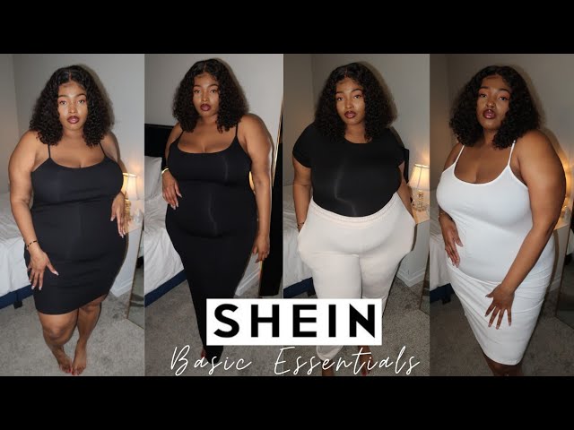 Skims Dupes?! GIRL!! SHEIN Plus Size Basics Try On Haul, Dresses,  Bodysuits, Crop Tops