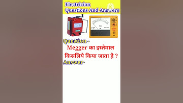 Electrician Interview Questions | MEGGER