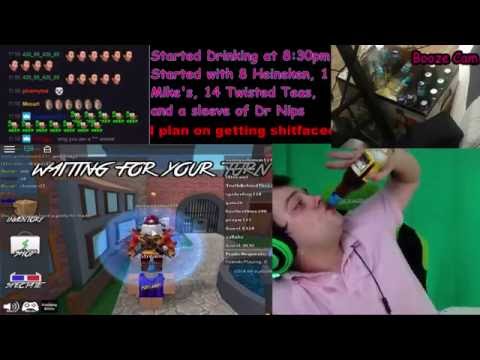 Drunk Roblox Streamer Chugs 2 And A Half Beers Straight - 