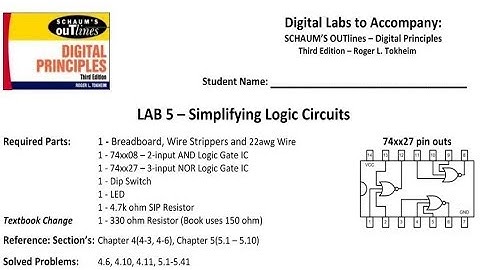 Digital Lab 5 - Simplifying Logic Circuits