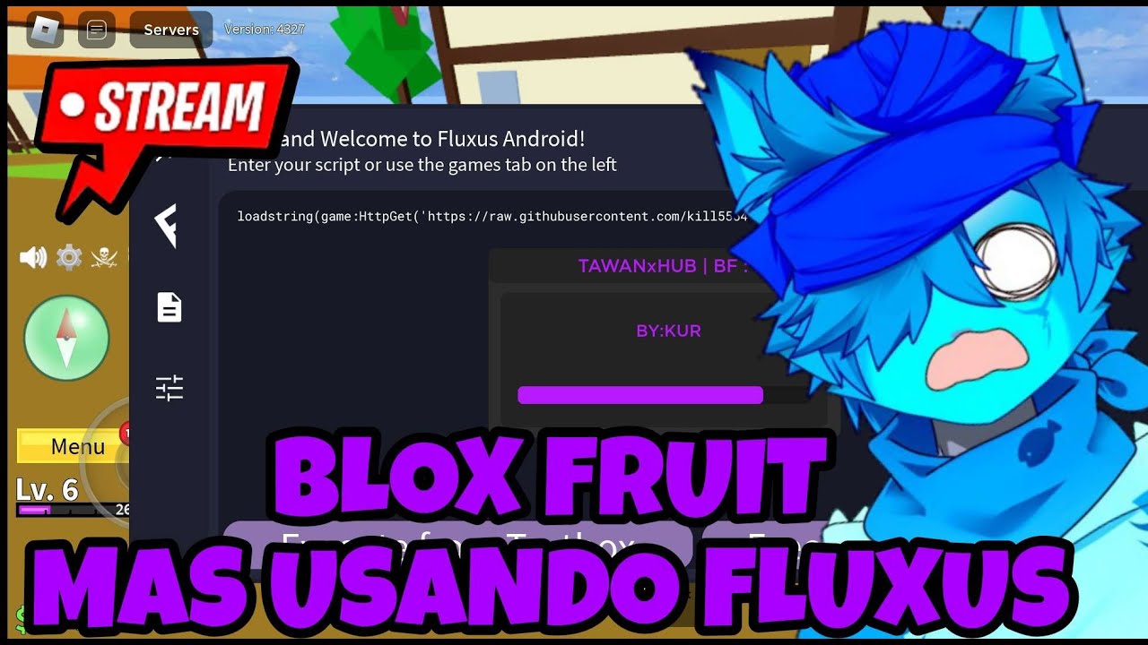 Blox fruits mas usando Fluxus! Novo executor mobile AO VIVO 