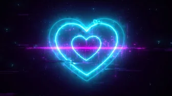 Cyberpunk Futuristic Neon Heart Background video | Footage | Screensaver