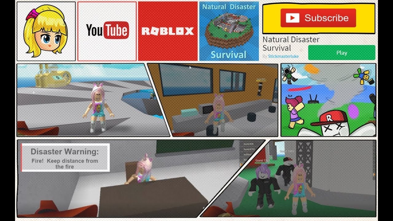 Natural Disaster Survival Roblox Shout Out Youtube - dollastic roblox obby stickmasterluke