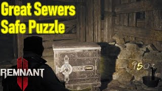 Remnant 2 great sewers safe code puzzle solution