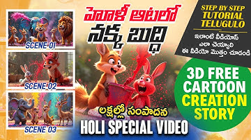 How to Make Cartoon Stories Telugu | Faceless AI Animation Cartoon | Video Editing Telugu