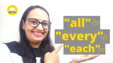 Use of Each, Every, All | Example of these distributive determiners | DEnglishCoach