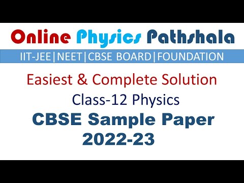 Q.24 CLASS 12 PHYSICS CBSE SAMPLE PAPER SOLUTION