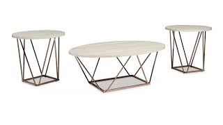 Tarica Occasional Table Set In Two-Tone 3Pcs T385 By Ashley