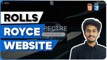 Rolls Royce Website using HTML & CSS | Full Stack Web Development