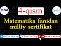 Matematika  milliy  sertifikat  darslari  |  4-qism