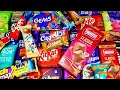 Collection of lots of chocolates unboxing asmr