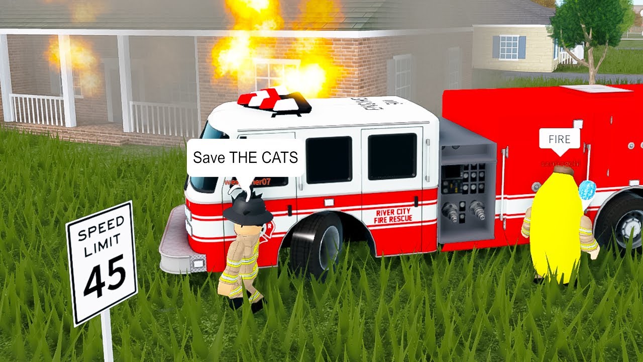 Saving People In A House Fire Roblox Firefighter Service Roleplay Youtube - roblox fire department group