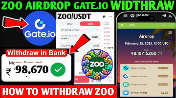 How To Sell $ZOO On Gate io Application | Zoo Airdrop Listing Date |Zoo Token Price| How to sell Zoo