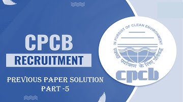 CPCB recruitment 2025| previous paper solution| Part5| important numerical for CPCB scientist B exam