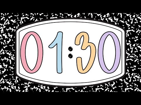 90 Second Back to School Timer 📓 | Composition Notebook Countdown