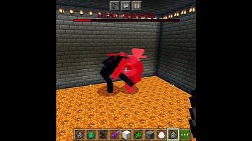 Minecraft : Mutant Obsidian Golem vs Mutant Vindicator.