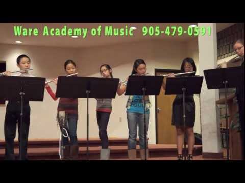 Ware Academy of Music flute Choir, Brahms' Lullaby by Johannes Brahms