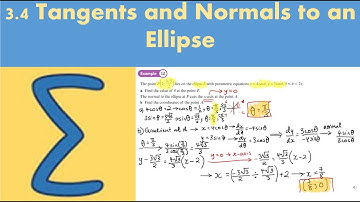 3.4 Tangents and normals to an ellipse (FP1 - Chapter 3: Conic Sections 2)