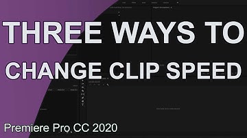 How To Change The Clip or Video Speed in Adobe Premiere Pro