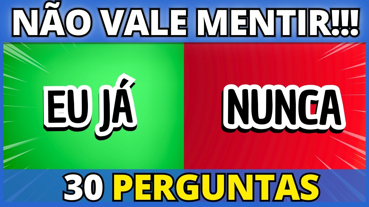 ✔️❌ EU JÁ OU EU NUNCA? ✨ Escolha um botão | 30 perguntas | SE MENTIR, VAI PERDER! ⚠️ #buuquiz #quiz