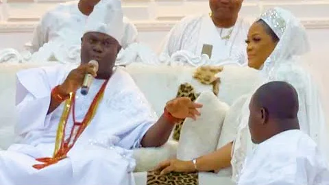 God Bless You For Your Maturity & Patience  Ooni Of Ife Celebrates His New 1st Wife At Their Wedding