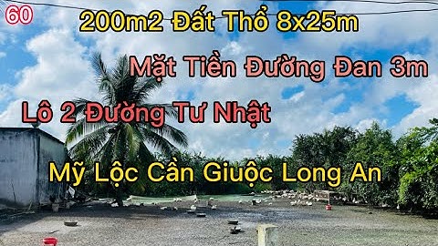 Bán Đất Cần Giuộc Long An 200m2 Đất Thổ Mặt Tiền Đường Đan 3m Giá Bán 1ty600tr Sổ Hồng Riêng