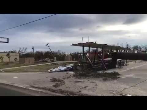 Tropical Storm Harvey damage in Rockport, Texas