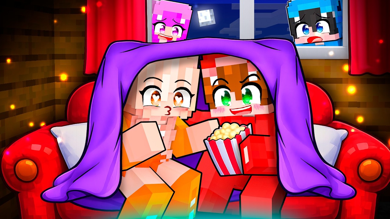 Hice una PIJAMADA SECRETA con Mi ENAMORADA en Minecraft!