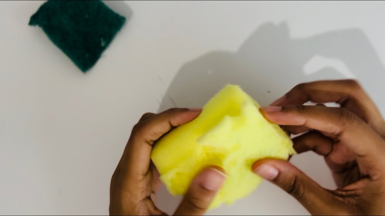 ASMR | Dry Kitchen Sponge Ripping and Chewing (Junk Video 😭)
