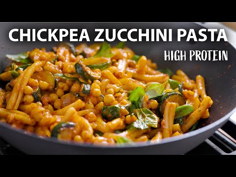 CHICKPEA ZUCCHINI PASTA Recipe  Easy Vegetarian and Vegan Meals