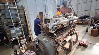 Turbocharged Gardner 8L3B Marine Engine