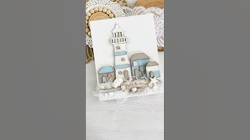 Seaside Village #mixedmedia  Canvas step by step