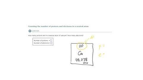 ALEKS - Counting the number of protons and electrons in a neutral atom - Example 2
