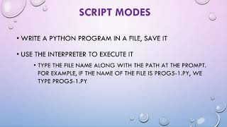 Class XI Computer Science Unit 5 Introduction to python