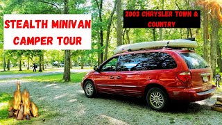 Stealth Minivan Camper Tour - 2003 Chrysler Town and Country